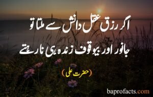 Hazrat Ali Quotes in Urdu