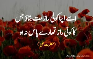 Hazrat Ali Quotes in Urdu