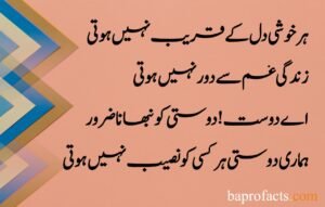 Friendship Quotes in Urdu