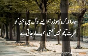 Sad Love Poetry in Urdu