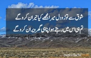 Sad Love Poetry in Urdu