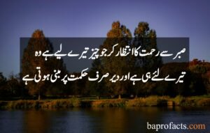 Sabar Quotes in Urdu