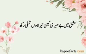 Sad Love Poetry in Urdu 