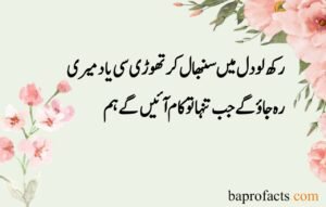 Sad Love Poetry in Urdu 