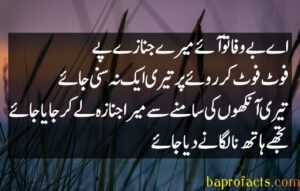 Bewafa Poetry in Urdu